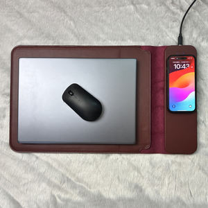 Пользовательский чехол из искусственной кожи для ноутбука современный водонепроницаемый дорожный защитный мешок с мягким чувствительным прочным беспроводным зарядным устройством - Product Image 6