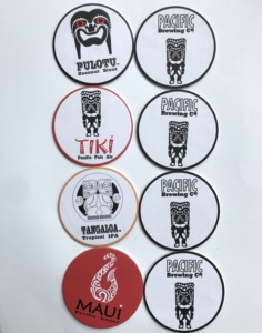 A cor cheia imprimiu 2 lados para uma esteira da cerveja do papel do presente livre, coaster redondo da bebida da cerveja barra, blotting coaster do papel