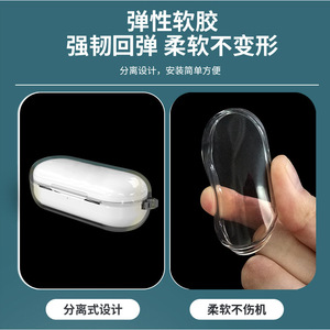 Étui pour écouteurs Flashmob E31A, coque souple transparente en TPU, finition givrée antichoc pour écouteurs - Product Image 5