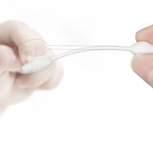 100 pièces de cotons-tiges en papier fin, avec tête en forme de <span class=keywords><strong>gourde</strong></span>, en seau à 2 têtes, pour le nettoyage et les soins des bébés, pour OEM - Product Image 3