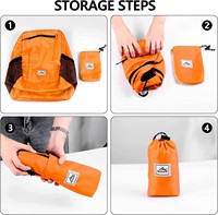 Sac à dos de randonnée pliable en polyester imperméable de grande capacité 20-37L, léger, pour le sport, le camping, les pique-niques en plein air