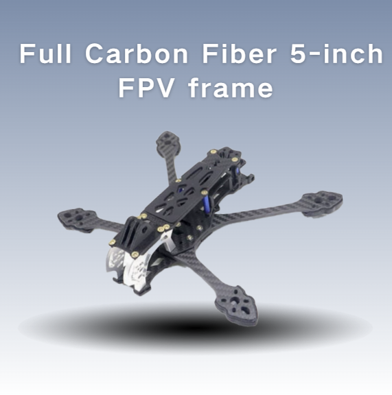 Hot Sell LekDro 5-inch 3K Carbon Fiber Drone Frame 171g 5mm Arm Thickness Compatible with O3 SkyPort FPV Racing