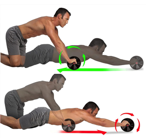 Màu đỏ và màu đen có thể điều chỉnh cho <span class=keywords><strong>AB</strong></span> Con lăn thân thiện với môi PP và PE với ABS bánh xe cho nhà phòng tập thể dục bụng tập thể dục làm bằng EVA - Product Image 6