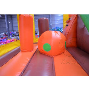 Location Commerciale et Usage Domestique : Château Gonflable PVC Combo Animaux de la Jungle avec Toboggan pour Fêtes d'Enfants - Product Image 4