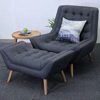 Fauteuil de salon inclinable en velours, confortable et moderne, style minimaliste, en bois, vente en gros d'usine