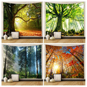 Rama de árbol dorado, tamaño Queen, bosque de Brujas, montaña brumosa, Trippy, paisaje natural, <span class=keywords><strong>tapiz</strong></span> de <span class=keywords><strong>pared</strong></span> para sala de estar - Product Image 3