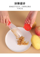 Boîte de Rangement Multifonction en Acier Inoxydable et Plastique pour Accessoires de Cuisine, Éplucheur à Mélon, Fruits et Pommes de Terre, Ustensile Ménager pour Légumes