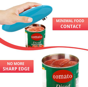 Ouvre-boîte électrique automatique ECare, construction en acier inoxydable, plastique et métal, fonctionnement à une touche, alimenté par piles, pour les chefs - Product Image 3