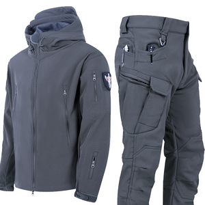 Ensemble veste et pantalon softshell DF702 noir hiver 1, imperméable, nylon, vêtements tactiques d'extérieur pour hommes - Product Image 6