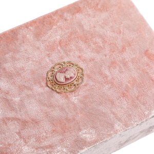 Nuevo Diseño de Caja de Joyería de Terciopelo Rosa de Lujo, Caja de Empaque para Aretes, Pulseras, Collares y Anillos, Caja de Joyería Personalizada - Product Image 6