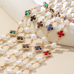 TeoWaki – bracelets de perles pour femmes, délicats, plaqués or 14 carats, chaîne à maillons perlés, cadeaux de bijoux pour anniversaire et noël - Product Image 2