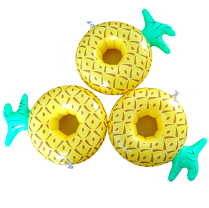 Nuevos <span class=keywords><strong>Posavasos</strong></span> Creativos con Forma de Piña: Juguetes Acuáticos Inflables con Diseño de Dibujos Animados, Portavasos Flotantes, Mini, Venta al Por Mayor - Product Image 4