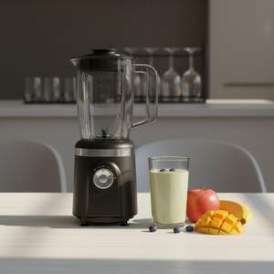 Liquidificador Elétrico Doméstico de Alta Velocidade 450W com 4 Velocidades, Lâminas de Aço Inoxidável, Acessórios Completos de Plástico para Sucos e Moagem - Product Image 5