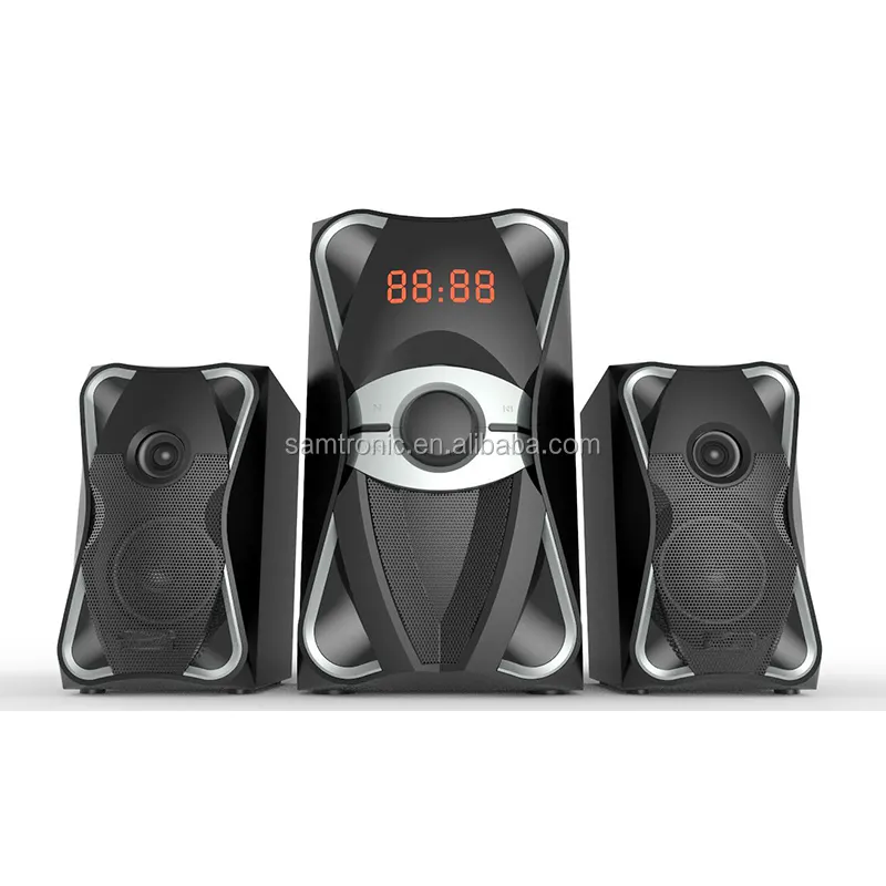 Samtronic-altavoz inalámbrico de alta calidad para ordenador, reproductor Multimedia de 2,1 canales con pantalla LED, AUX SM-8113