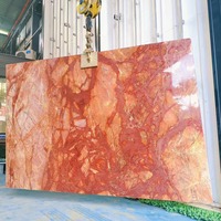 Dalles de marbre dolomite rouge moderne de luxe pour salle de bain, plan de travail d'évier de cuisine, panneau mural pour hôtel, escalier, salon