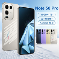 Smartphone Note 50 Pro 5G Layar OLED 108MP, Refresh Rate 120Hz, Prosesor Deca Core Snapdragon 800 Series, Memori 16GB+1TB, CDMA LTE, Bahasa Prancis