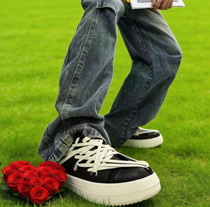 Chaussures de sport pour hommes de marque de créateur, en toile respirante de haute qualité, à lacets, basses, classiques, à semelle épaisse, avec lacets et sangles - Product Image 2