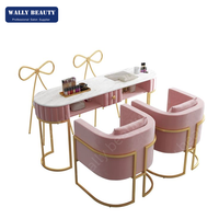 Fauteuil de Manucure Rose Wally Beauty pour Salon de Coiffure et d'Esthétique, Table de Massage Électrique