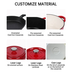 Batterie de cuisine en <span class=keywords><strong>fonte</strong></span> émaillée OEM <span class=keywords><strong>prix</strong></span> d'usine - Product Image 3