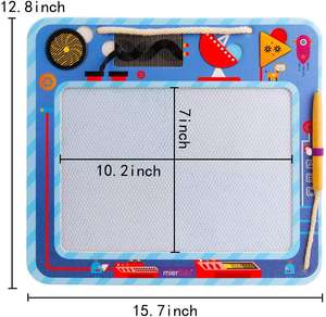 Tablero de dibujo magnético para niños pequeños, Robot de pintura, juegos de garabatos, creativo, tamaño de viaje - Product Image 4
