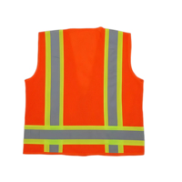 Gilet réfléchissant personnalisé avec logo, en tissu respirant à rayures argentées réfléchissantes, pour chantier routier