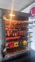 Four à gaz commercial pour restaurant, machine à rôtir le poulet avec gril vertical automatique pour viande de poulet