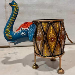 Modern Multicolored Iron Elephant Pen <b>Stand</b> and Desk Organizer for Home Office or Living Room Decor - Product Image 1