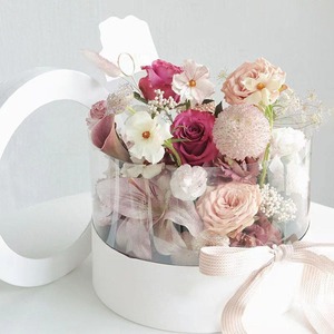 Elegante caja circular de tubo de papel para empaque de regalos florales, se puede personalizar según las necesidades. - Product Image 4