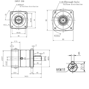 5:1 редуктор с передаточным числом, высокоточный планетарный редуктор 86PF серии Nema 34 - Product Image 2