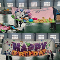 Bannières en velcro personnalisées pour château gonflable 13x13 à vendre, panneau de bannière joyeux anniversaire, module de château gonflable, panneaux d'art pour gonflables