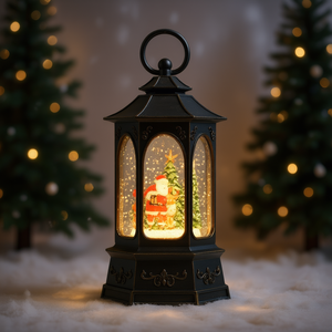 Linterna Navideña Tradicional con Luz LED 2700K Blanco Cálido Suave, Decoración Interior para Celebraciones Navideñas - Product Image 2