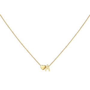 <span class=keywords><strong>Collana</strong></span> con Ciondolo a Forma di Croce, Goccia d'Acqua, <span class=keywords><strong>Infinito</strong></span>, <span class=keywords><strong>Cuore</strong></span>, Lettera, Farfalla e Fiocco in Acciaio Inox e Ottone per Donne - Product Image 5