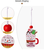 12 Handbemalte Holz-Weihnachtsmann-Ornamente Christbaumschmuck Dekorative Geschenkbox-Set Weihnachtsgeschenke MNQ Marke
