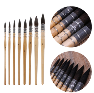 Ручная кисть BOMEIJIA из беличьей шерсти, художественная кисть для акварели, кисть для акварели, дерева - Product Image 2