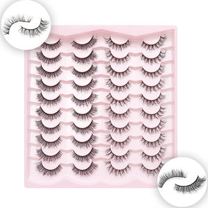 Handgemachte Wimpern 20 Paar 5D Kunsthaar Flauschige Wimpern Großhandel Natürliche Schönheit Wimpern Make-up Russische Streifenwimpern - Product Image 5