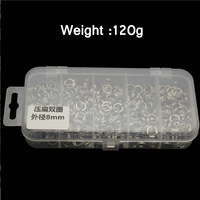 500 pièces/boîte 304 anneau fendu de pêche en acier inoxydable pour leurres vierges appât Double cercle boucle connecteur carpe accessoires de pêche