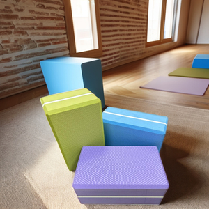 Bloc de yoga en EVA haute densité, léger, respirant, hydrofuge, bords biseautés, pour débutants, pratique à domicile - Product Image 1