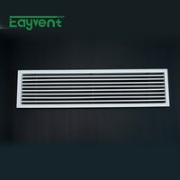 Diffuseur linéaire en plastique anti-corrosion blanc ABS, grille d'aération linéaire à fentes, grille de sortie d'air de plafond pour climatiseur