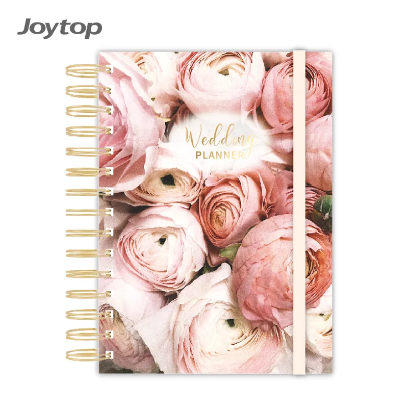 Joytop Logotipo Personalizado Organizador De Impressão Planejador Diário De Casamento Espiral Diário De Capa Dura Planejador De Casamento