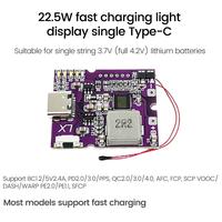 Module de circuit imprimé pour batterie externe 22,5 W avec charge bidirectionnelle rapide, type C USB, compatible PD/QC3.0/2.0, avec affichage numérique ou éclairage