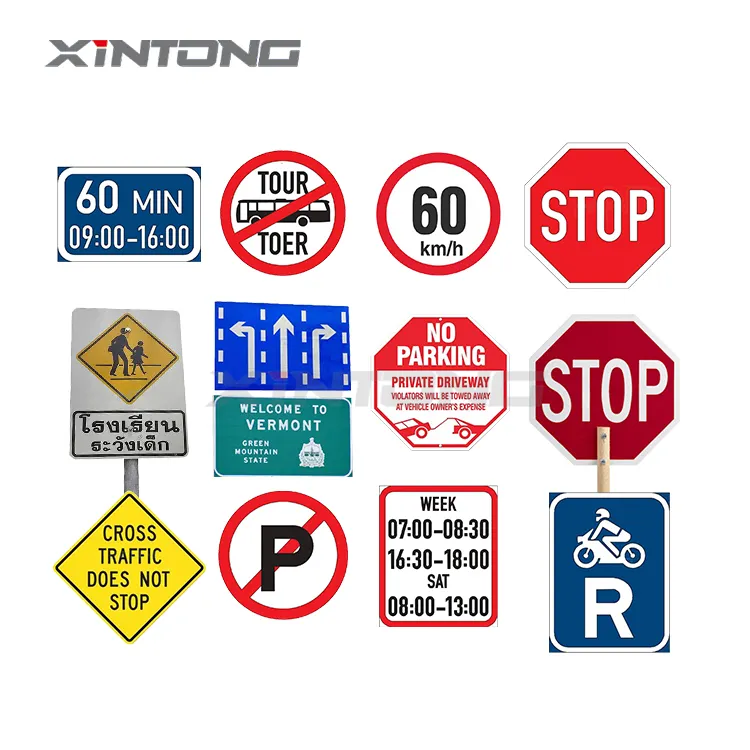 XINTONG مخصصة رخيصة لافتات السلامة على الطرق العاكسة للتحذير