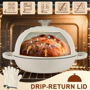 Casserole en fonte émaillée en gros |   Fourneau à pâtisserie personnalisé avec logo, résistant au four, pour restaurants - Product Image 4