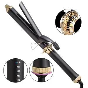 Special super high-end golden decoration LED temperature display hair curler portable wand curl curling iron styling tools