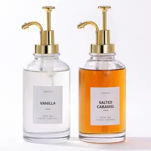 JINGNA Hot Sale 500ml 16 Oz Shampoo Dish Soap Hand Sanitizer Lotion Liquid Dispenser Empty Glass Bottle With Pump