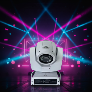 Projecteur LED Beam 230W 7R RGBW IP20 à Coque Blanche avec Contrôle DMX512 pour Ambiance Scénique et Spectacles - Product Image 1