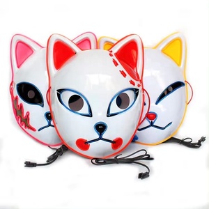 Demone Slayer <span class=keywords><strong>maschera</strong></span> di volpe <span class=keywords><strong>maschera</strong></span> Hot <span class=keywords><strong>Anime</strong></span> Tanji Langqian coniglio vero riso Cosplay oggetti di scena Halloween LED <span class=keywords><strong>maschera</strong></span> - Product Image 2