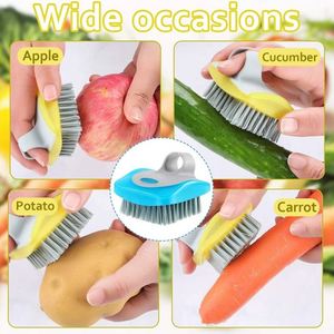 Cepillo para Frotar Verduras y Papas con Cerdas Flexibles, Mango de Plástico Portátil y Ecológico para Frutas y Alimentos - Product Image 6