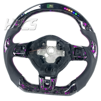 Affichage LED Volant de course en fibre de carbone forgé pour Volkswagen Golf 6 MK6 6R Areton Scirocco R-Line GTI GTD GTER 2008-2013