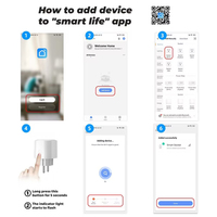 Prise Intelligente WiFi Mini Tuya 2025 16A/20A Créer des Scénarios Intelligents Prise en Charge de la Commande Vocale Alexa Google Surveillance de la Consommation Énergétique WL-EU16A