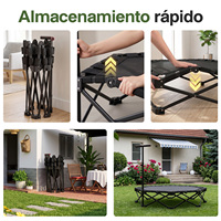Trampolín Octagonal de Hierro Negro Plegable de Alta Resistencia con Capacidad para 150 kg, Equipo de Fitness Resistente y Duradero, Disponible en España